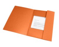 Chemise Oxford top file + a4 avec élastique couverture carte orange