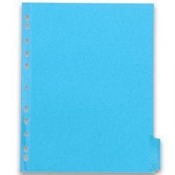 Intercalaire A4+ carte lustrée 220 g colorée Oxford Color Life 6 onglets neutres - 1 jeu