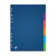 Intercalaire A4+ polypropylène multicolore Oxford Color Life 6 onglets neutres - 1 jeu