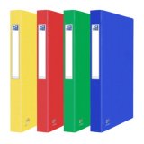 Classeur 2 anneaux EUROFOLIO en carte lustrée 7/10e, dos 3,5 cm. Coloris assortis