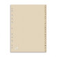 Intercalaires alphabetiques a4 26 positions carte forte 240g beige