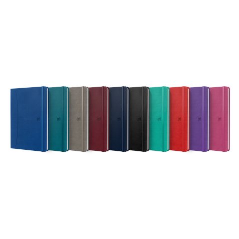 Carnet SIGNATURE format A5 couverture rigide brochure 160 pages quadrillées 5x5. Coloris assortis