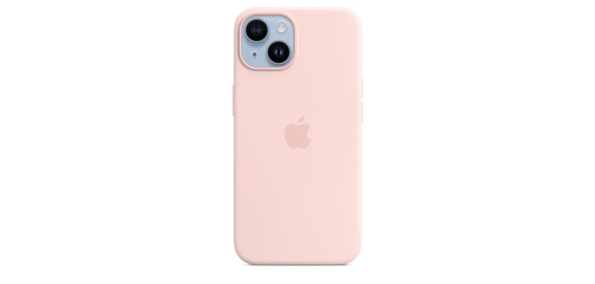 Apple Coque en silicone avec MagSafe pour iPhone 14 - Rose craie