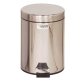 Poubelle collecteur en métal 5,6L bac plastique avec couvercle inox - D29 x H20 cm