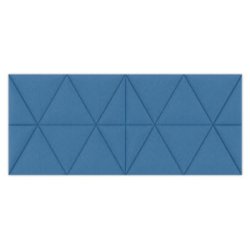 Panneau acoustique Easysound en polyester Bleu - Dimensions : L1120 x H485 x P20 cm