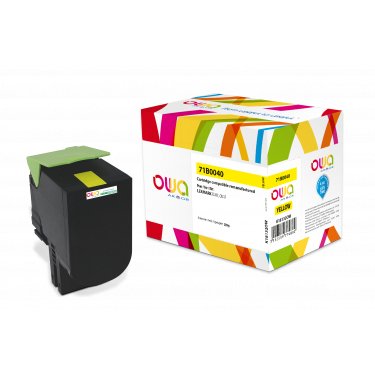 Toner compatible LEXMARK 71b0040 Jaune K18132OW