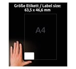 Etiquette adresse laser recyclée 63,5 X 46,6 mm blanche Avery LR7161 - Boîte de 1800