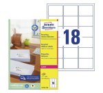 Etiquette adresse laser recyclée 63,5 X 46,6 mm blanche Avery LR7161 - Boîte de 1800