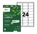Etiquette autocollante avery adresse recyclee laser blanc  63,5 x 33,9mm boite de 360