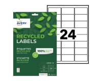 Etiquette autocollante avery adresse recyclee laser blanc  63,5 x 33,9mm boite de 360