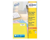 Mini etiquette avery ilc blanc 22 x 12,7 mm boite de   1200