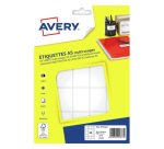Etiquette adhésive multi-usages 38,5 x 26,5 mm Avery blanche - Boîte de 400