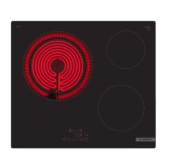 BOSCH Plaque vitroceramique PKK611BB8E Série 4, 3 foyers TouchSelect