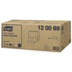Colis de 6 Rouleaux Essuie-mains Advanced 2 plis format 150m x 21cm Blanc pour distributeur Matic H1