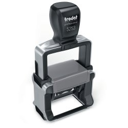 Timbre personnalisable Professional Line 5253 6 lignes. 2 plaq.compo+1 recharge Noir. Police 3-4mm
