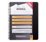 Meetingbook Rhodiactive 90g reliure intégrale A5+ 160 pages microperforé non perforé - Noir