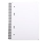 Cahier spirale Rhodiactive  Notebook 14,8 x 21 cm noir ligné avec marge et cadre en-tête - 160 pages