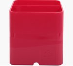 Pot a crayons exacompta pen-cube iderama 2            compartiments passe-cable     74x74x93mm coloris framboise