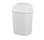 Poubelle à couvercle basculant Blanche en polypropylène capacité 35L L36 x H56 x P29,4 cm