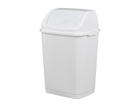 Poubelle hygiénique à Trappe basculante - Polypropylène Blanc 10 L