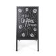 Chevalet ardoise Noir double face, cadre en bois - Format L45 x H60 cm