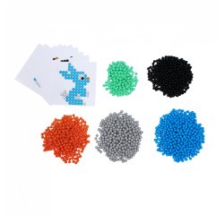 Perles sodertex aqua'nimals + 10 modeles 3x3mm 1500 pcs 5   coloris assortis
