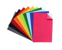 Feutrine adhesive pailletee sodertex 1mm 200x300mm 10     coupons coloris assortis