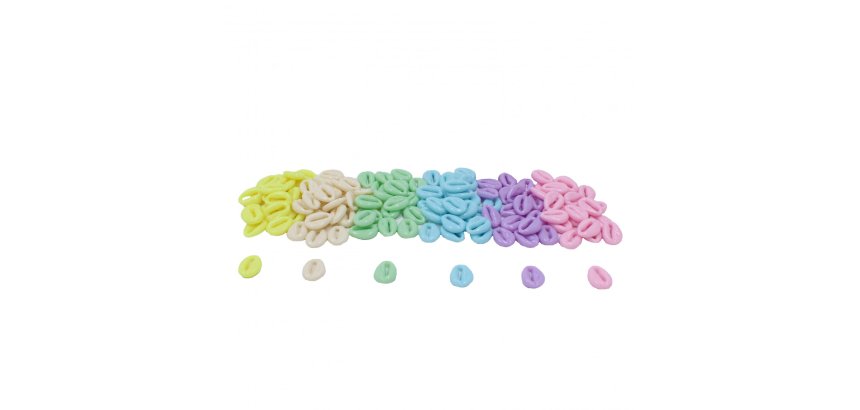 Coquillages sodertex cauris - 18 mm - 200 pcs - 120 gr - 6  coloris