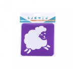 Pochoirs sodertex a la ferme en plastique incassable 5mm   140x140mm 6 pcs coloris       assorti