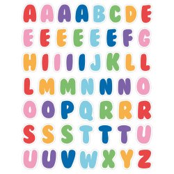 Pack de 206 lettres & chiffres magiques             repositionnables sode et      lavables 18 x 27,8 cm - 1 pc