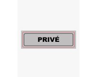 Plaque signalisation viso aluminium auto-adhesive prive 17x5cm