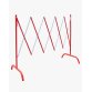 Barrière extensible en acier peinture époxy anti-UV Rouge blanche - Dim L20/230 x H100/105 x P40 cm