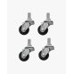 Lot de 4 roulettes pour support sac-poubelle