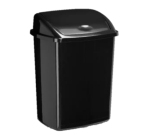 Poubelle cep plastique couvercle basculant 50l coloris noir 405x310x685mm