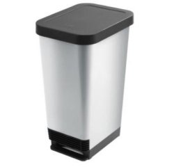 CEP Poubelle à pédale ROSSIGNOL, 45 litres, motif carbone