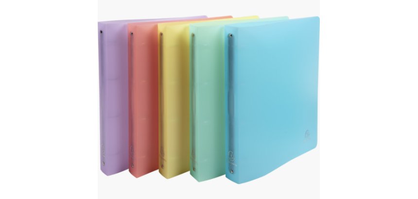 Classeur 4 anneaux 30 mm polypropylène Chromaline Pastel - A4 Maxi