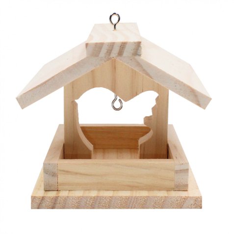 Kit mangeoire en bois + colle - 12 x 14,5 x 11,5 cm - 1 pc  - 1 color