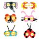Kit de 24 Lunettes en mousse EVA lapin, éléphant, tigre, poisson, coccinelle, robot, 15/20x15cm