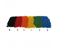 Pack perles sodertex en bois colorea - 10 mm - 1000 pcs -  530g - 6 coloris