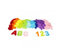 Feutrine adhesive sodertex pack chiffres et lettres 1mm  2 tailles 150 pcs 10 coloris  assortis