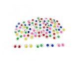Yeux mobiles sodertex sans cils colores adhesifs 10mm    100 pcs