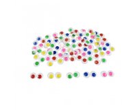 Yeux mobiles sodertex sans cils colores adhesifs 10mm    100 pcs