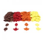 Gommettes automne mousse sodertex eva pailletee 3,50cm 200 pieces 4 coloris assortis