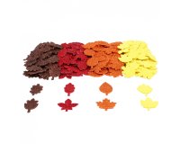 Gommettes automne mousse sodertex eva pailletee 3,50cm 200 pieces 4 coloris assortis