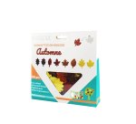 Gommettes automne mousse sodertex eva pailletee 3,50cm 200 pieces 4 coloris assortis