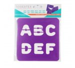 Pochoirs sodertex chiffres et lettres en plastique          incassable 5mm 140x140mm 6    pcs coloris assorti
