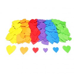 Coeurs en mousse eva sodertex adhesive 200 pcs tailles et   coloris assortis