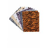 Lot de 12 coupons de feutrine imprimés 1 mm - 24 x 30 cm - Thème ANIMAL L173012