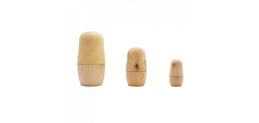 Jeu de poupees russes sodertex en bois 3 pieces     80x60x40mm 1 coloris