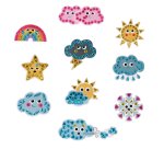 Magnets a strasser sodertex funny weather 17 x 22cm 10    pieces coloris assortis